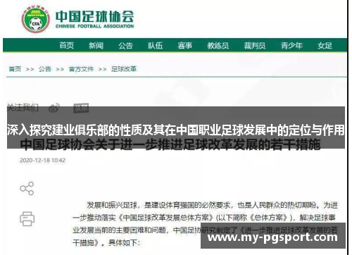 深入探究建业俱乐部的性质及其在中国职业足球发展中的定位与作用
